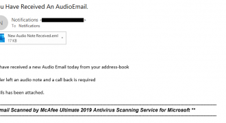 Fake Email (July 2019) – Note: Nonsense mix of company & software names; non-specific content – Source: <a href="https://help.sentrian.com.au/knowledge/get-support/" target="_blank" rel="noopener noreferrer">Sentrian Service Desk</a>